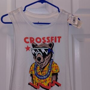 Reebok White CrossFit Bear Muscle Tee